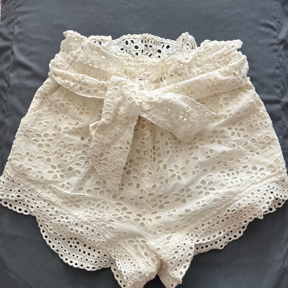 Winston white lace shorts